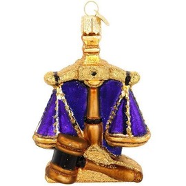 Old World Christmas Scales Of Justice Glass Blown Ornament by Old World Christmas