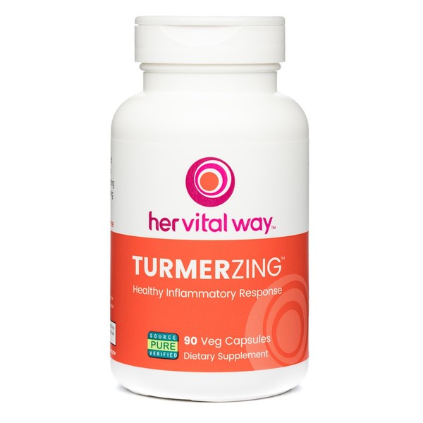 TurmerZing C-14 Tested Turmeric and Ginger for Healthy Inflammatory Response, 95% Curcumins 5% Gingerols