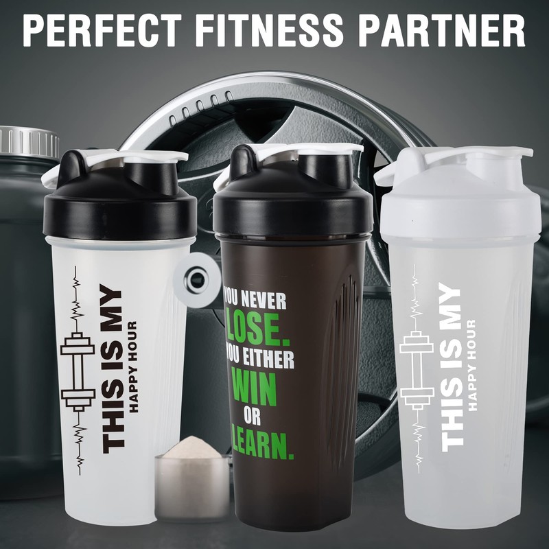 Protein Shaker Bottle 20oz Blender Cup BPA-Free Leak Proof for