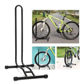 HLC Bike Stand Floor, Single Bike Floor Stand, Tool-Free Adjustable Parking Rack Stand for Mountain, Road Bikes, Fat Tire, Freestanding Bike Stand for Garage Parking