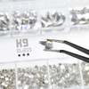 qiipii 4080Pcs Crystal Clear Uñas Rhinestones Multi Formas Flatback Cristal