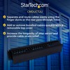 StarTech.com Horizontal 2U Server Rack Cable Management Finger Duct w/