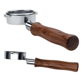 Normcore 58mm Naked Portafilter Compatible with all La Marzocco Home Espresso Machines, Bottomless Espresso Portafilter with 18g Basket, Genuine American Walnut Handle