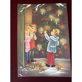 Vintage postcard "Happy new year" in Italian