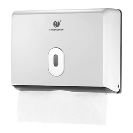 Irishom Commercial Paper Hand Towel Holder, Toilet Tissue Dispenser, Wall-Mounted Bathroom Tissue Dispenser Tissue Box Holder for Multifold Paper Towels (White)