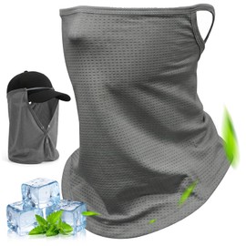 Face Cover Neck Guard (Excellent Touch Cooling, Japanese Quality UPF 50+) Neck Cover for Summer, Ears, No Breath Discomfort, 99.9% UV Protection, Sweat Absorbent, Quick Drying, Sun Protection, UV