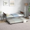 GOFLAME Twin Daybed and Trundle Set, Metal Daybed with Trundle