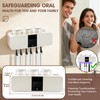 LXIANGN 3 in 1 Toothbrush Cleaner Holders for Bathrooms,Wall Mounted
