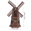 Red Bronze Dutch Windmill, Retro Style Windmill Decor Statue Mini
