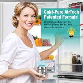 Exluvon Refrigerator Deodorizer,Lasts for 10 Years,Fridge Deodorizer Kitchen Gadgets Odor Eliminator for Fridge & Freezer, Room,RV and New Home,More Effective Than Baking Soda Odor Absorber