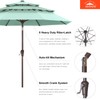 ABCCANOPY OLEFIN® 5-Year No Fading 9FT 3 Tiers Patio Umbrella,