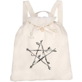 Azeeda 'Pentagram Of Sticks' Canvas Rucksack/Backpack (RK00000837)