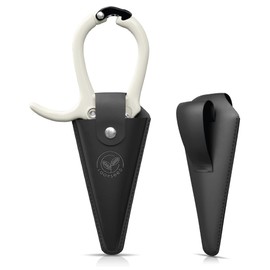 LOOPSEED Plant Pruning Shears with Leather Sheath Garden Trimming Scissors with Belt Holster Bonsai Trimmers Herb Snips Flower Clippers Modern Garden Tools 2 Piece Bundle