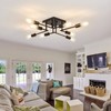 ASGYISA 8-Lights Semi Flush Mount Ceiling Light Fixture Modern Metal