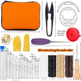 Unbranded Upholstery Repair Kit with Leather Sewing Needles Sewing Awl Thread DIY Tool Set