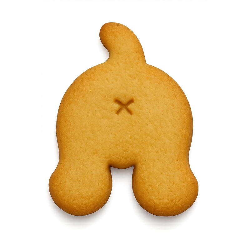 Puppy Dog Butt Hole cookie cutter 3.75x3" (Random Color)