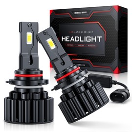 LIGUTEC Focos de Faros Delanteros LED 9005 - Kit De Faros Auto Led 6500 K,60W 16000LM ,Chip Csp Alto Brillo Blanco Frío Impermeable IP68 Adaptable a Todo Tipo de inclemencias meteorológicas 2 PCS