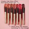 FOCALLURE Shimmer Lipstick,Moisturizing Plumping Lip Gloss,Shimmery Glossy Finish,Hydrating,Long Lasting,Non-Stick Cup