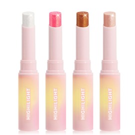 Erinde Crystal Jelly Glitter Eyeshadow Stick, 4 Colors Shimmer Eye Shadow Pencil Crayon, Lightweight Long-Lasting Eye Brightener Makeup, Waterproof Glitter Eyeshadow Sticks