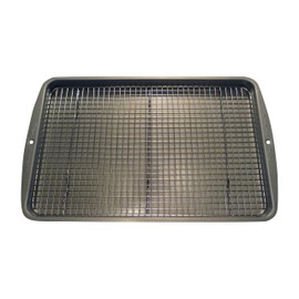 Hamilton Housewares Stainless Steel Cooling Rack - Heavy Duty and Oven Safe, Good for Cooling, Baking and Roasting - Fits 15 1/4" X 10 1/4" Baking Pans - Perfect for Cookies, Cakes & More (10" x 15")