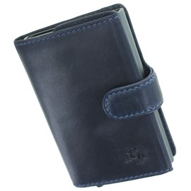 Visconti VSL59 Fireblade Leather RFID Blocking Ejector Card, Blue Shades, rfid wallet