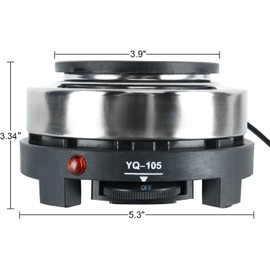 DasMarine Portable Electric Single Burner Stove Cooktop Hot Plate 110V 500W  Countertop