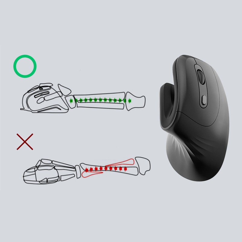Wireless Vertical Mouse Ergonomic 6 Buttons 800 1200 2400 3200