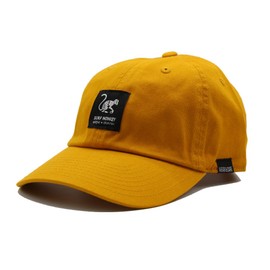 Surf Monkey Classic Baseball Cap - Cotton Dad Cap - One Size - Organic Cotton, Mustard, One size