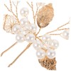 VICASKY 6pcs Pearl Hairpins for Brides Bridesmaids Elegant Leaf Hair