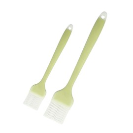 Konilaomu Pastry Brush Silicone Basting Brush for Cooking,2PCS 10+8 in Heat Resistant Food Brushes for Baking, Grilling, Cooking and Spreading Oil, Butter, BBQ Sauce, or Marinade (Green)