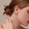 Star Earrings Silver Cute Hoop Earrings for Women Small Sleeper