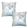 Wnoesat Coastal Outdoor Pillow Covers 18x18 Set of 2 Nautical