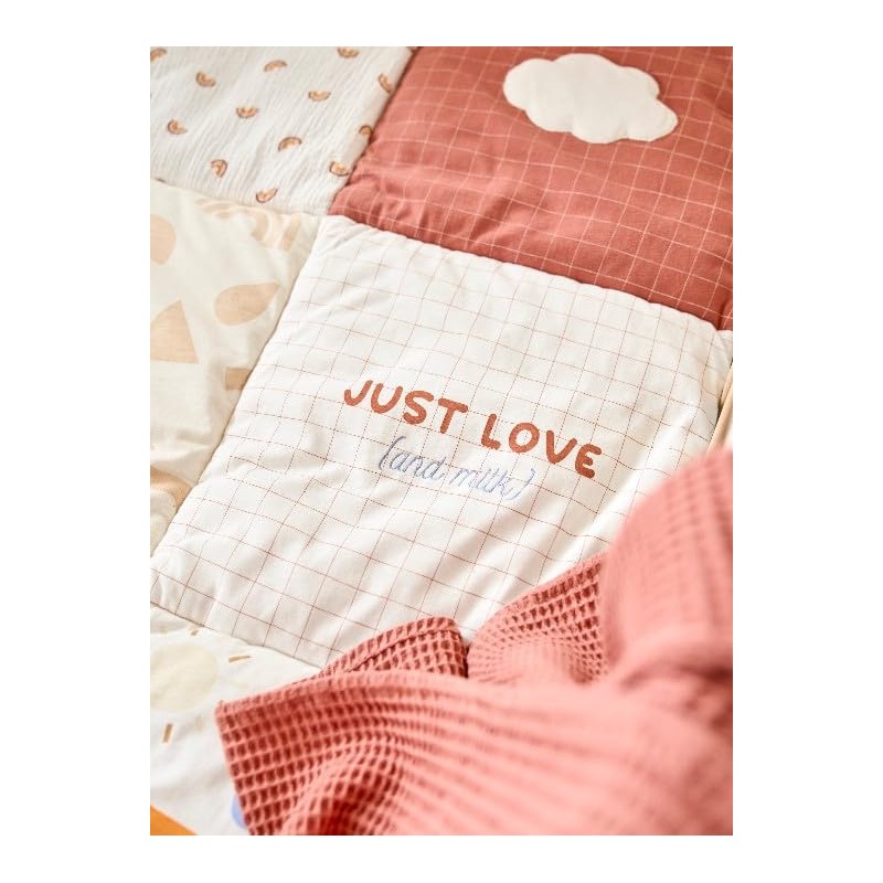 Vertbaudet Happy Sky Baby Play Mat Organic Cotton Multi-Coloured 75