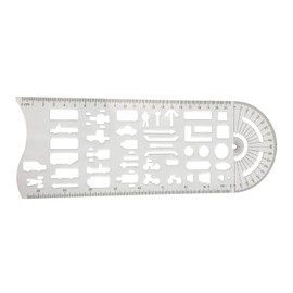 1 Traffic Accident Drawing Ruler Road Traffic Accident Site Map Survey Traffic Drawing Template Ruler Accident Vehicle Drawing Ruler (Light Blue)