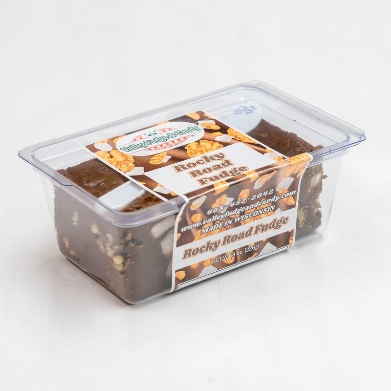 Valley Fudge, Rocky Road Chocolate, Fresh Artisan Fudge, Real Butter,