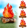 4 Pieces of 12 Inch Inflatable Campfire Props Camping Party