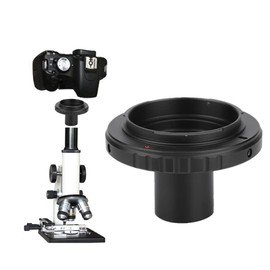 Anillo Adaptador en T, Microscopio a Cámara, para Ocular de Microscopio con Montura en T de 23,2 mm, para Cámara AI Mounts SLR, Aleación de Aluminio, Desmontable, Ampliamente