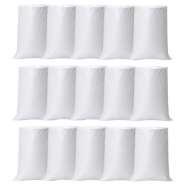 LINSOCLE Pack of 15 Woven Bags, Polypropylene Fabric Bags, 60 x 105 cm, Great Stable Rubble Bags, Grain Bag, Transport Bags, Sandbag, Storage Bag, 50 kg Load Capacity