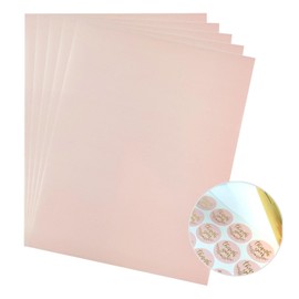 Coolprints Papel Etiqueta Adhesiva uso Foil en Laminadora Tamaño Carta 10 Piezas (Rosa)