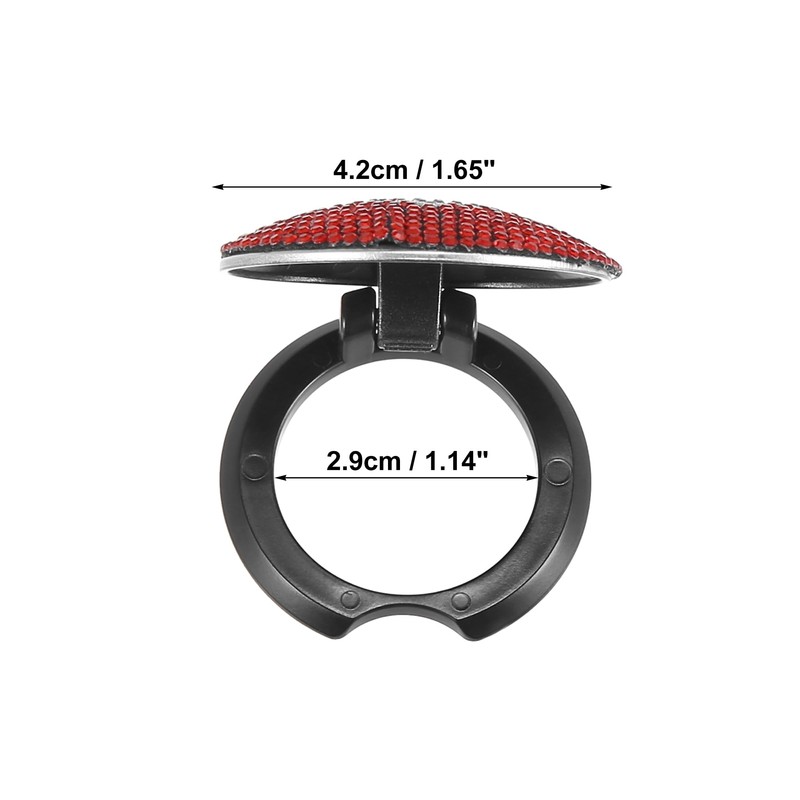 X AUTOHAUX Crown Pattern Car Start Stop Engine Button Cover