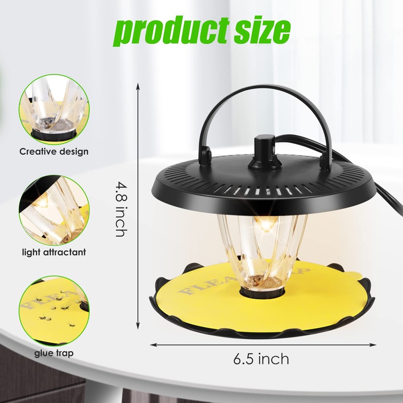 Flea Trap Indoor 2Pcs,Flea Strap Flea Killer Trap Pad Bed