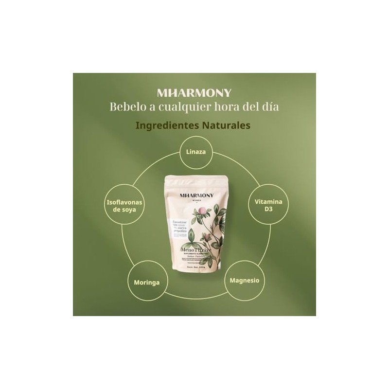 MenoThrive Suplemento natural Protena vegetal Isoflavonas de soya Sabor vainilla