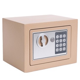 Yuanshikj Electronic Deluxe Digital Security Safe Box Key Keypad Lock Home Office Hotel Business Jewelry Gun Cash Use Storage (Ochre Yellow, 17E)