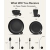 Quatish 48 Piece Plates and Bowls Sets for 6, Unbreakable