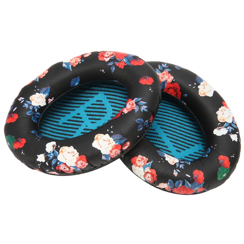 Headphone Ear Pads Soft Protein Leather Memory Foam Replacement Print