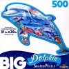 Big Dolphin Shaped 500 Piece Puzzle