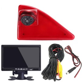 HD Brake Light Rear View Backup Camera Set with 7 Inch LCD Monitor, Transporter Night Vision Reversing Camera Replacement for Renault Master ab 2010/Nissan NV400 ab 2010/Opel Vauxhall Movano ab 2010