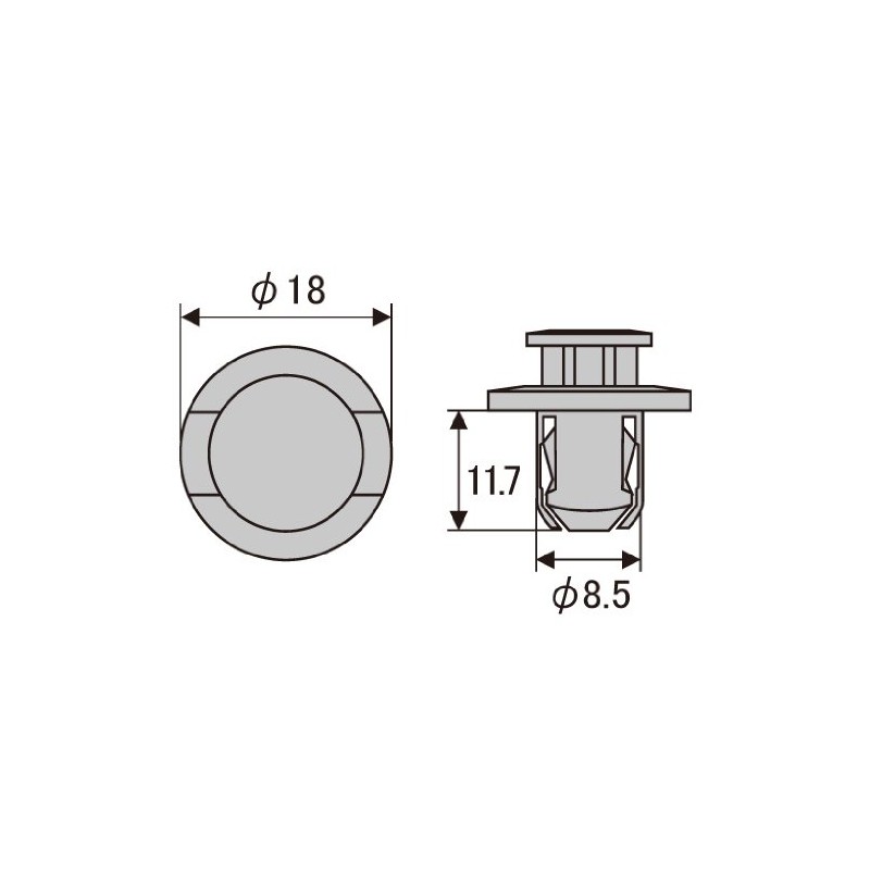 STRAIGHT 90467-09185 44-1027 Trim Clip, 5 Pieces, Toyota/Daihatsu