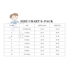 Winging Day Boys' Pure Cotton 6-Pack Boxer Brief Underwear Size 4T