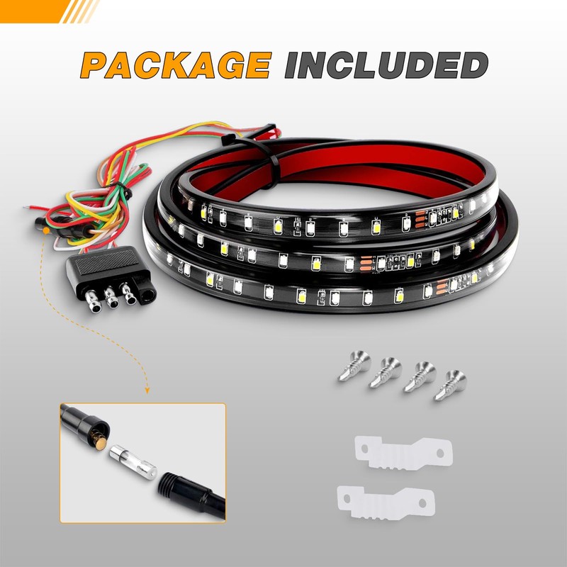 GOOACC 48”/49” Truck Tailgate Light Strip 5 Function 90 LED